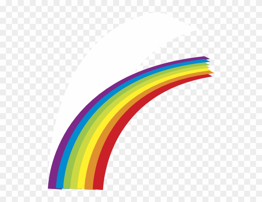 Cartoon Half Rainbow Clipart - Half Of A Rainbow - Png Download