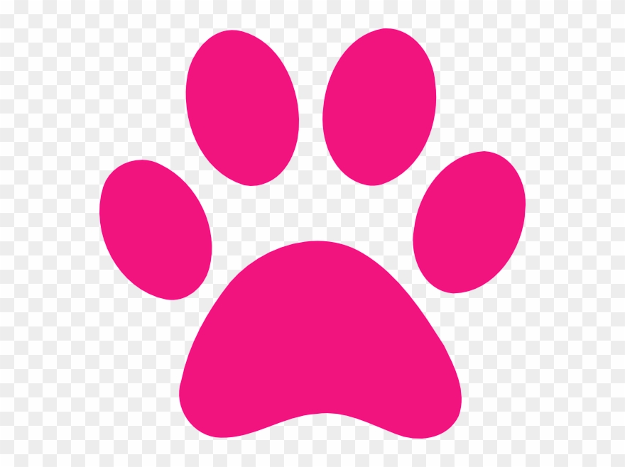 Panther Paw Print Clip Art - Purple Paw Print - Png Download