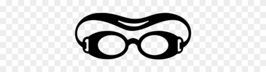 Swim Goggles Cliparts - Swim Goggles Clipart Black And White - Png Download