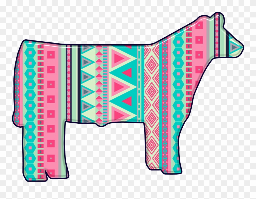 Trial Dhc Die Cut Livestock Show Heifer Decal - Livestock Clipart