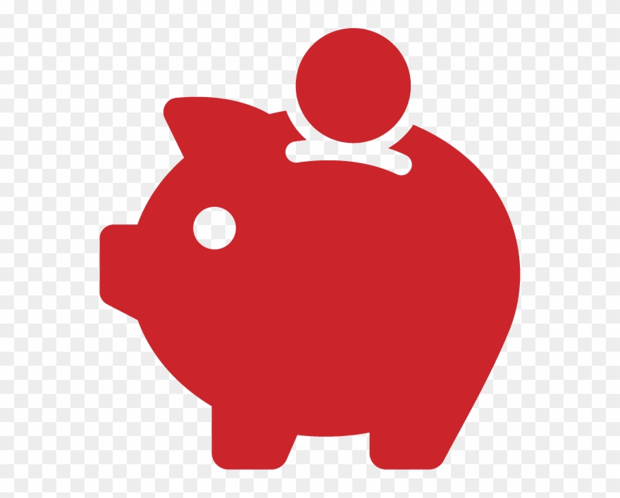 Money - Silhouette Piggy Bank Vector Clipart