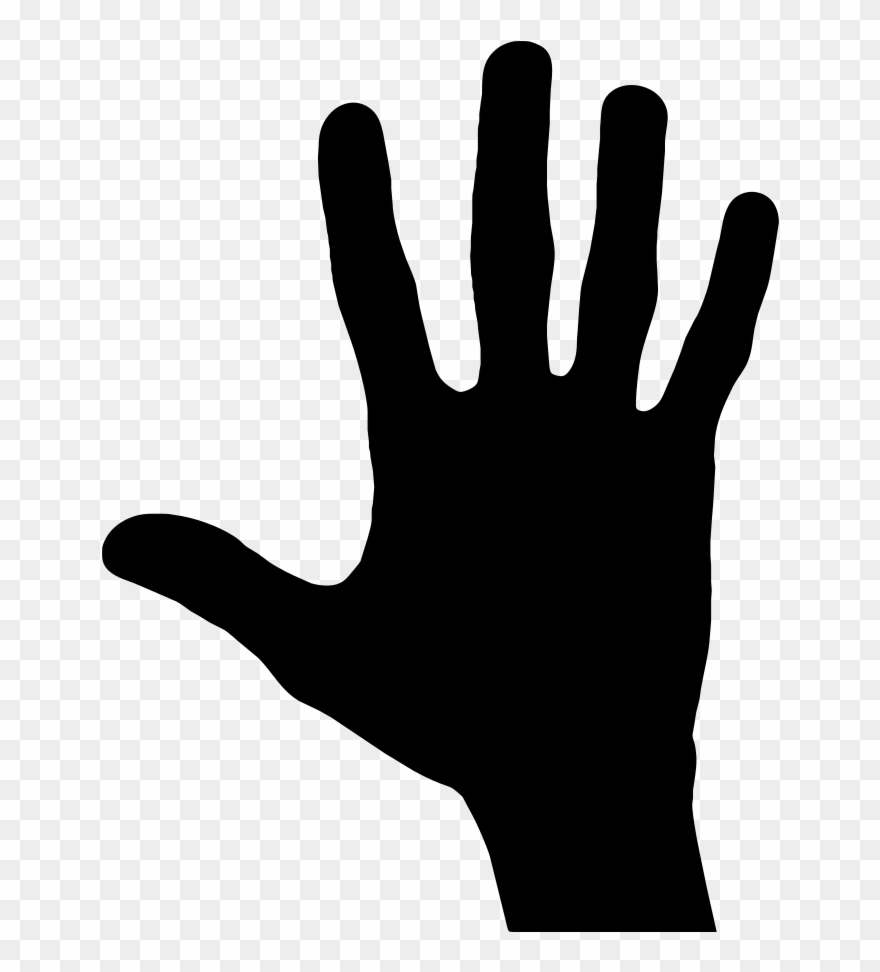 Hand Vector Graphics Pinterest - Clip Art Hand Silhouette Hand - Png Download