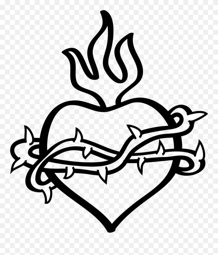 File Sacredheart Svg Wikipedia Other Resolutions Pixels - Greatest Is Love - Rafael Brom Clipart