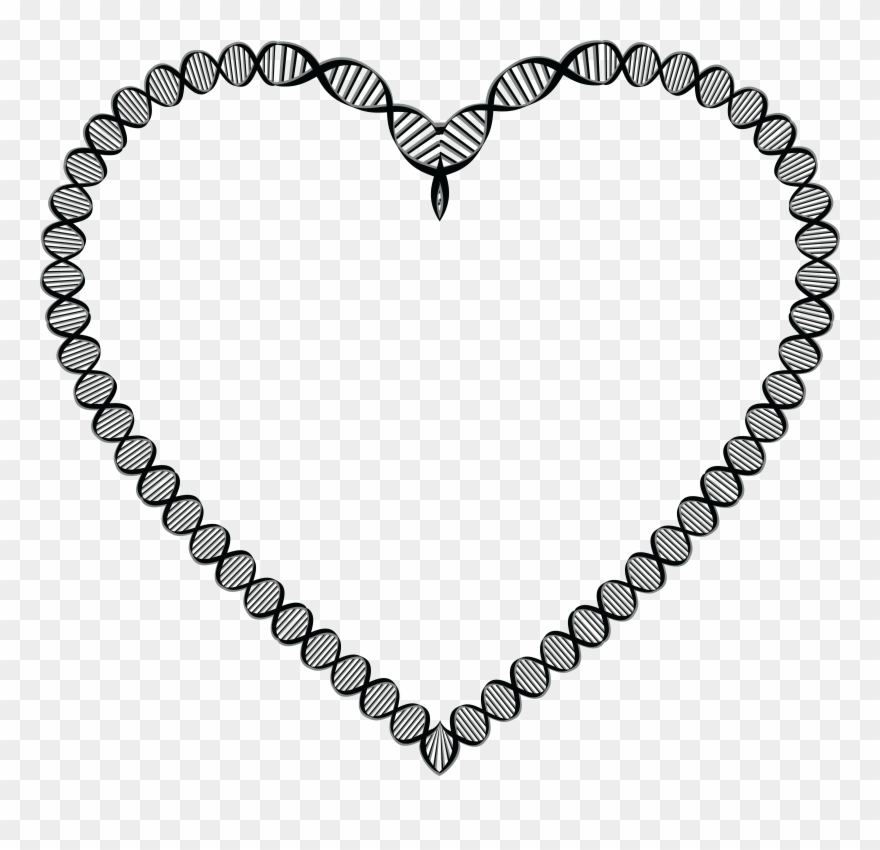 - Eps, - Svg, - Free Clipart Of A Dna Double Helix - Double Helix Heart Dna - Png Download
