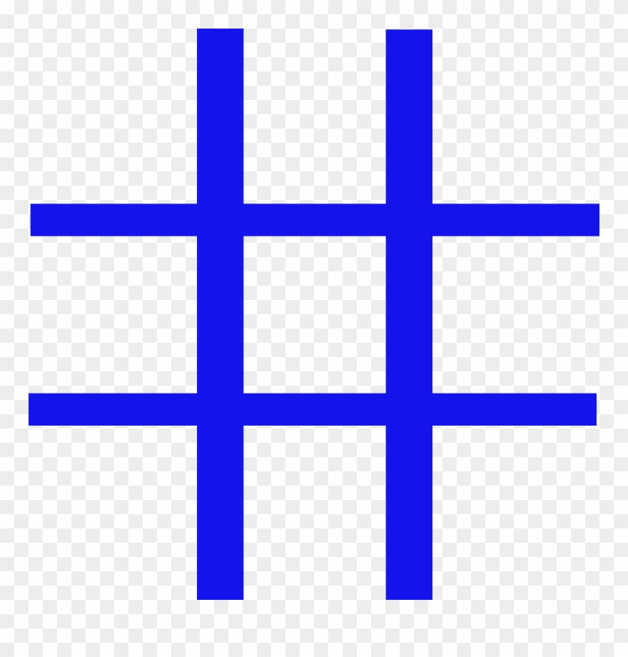 Grid Clipart Tic Tac Toe - Blue Tic Tac Toe - Png Download