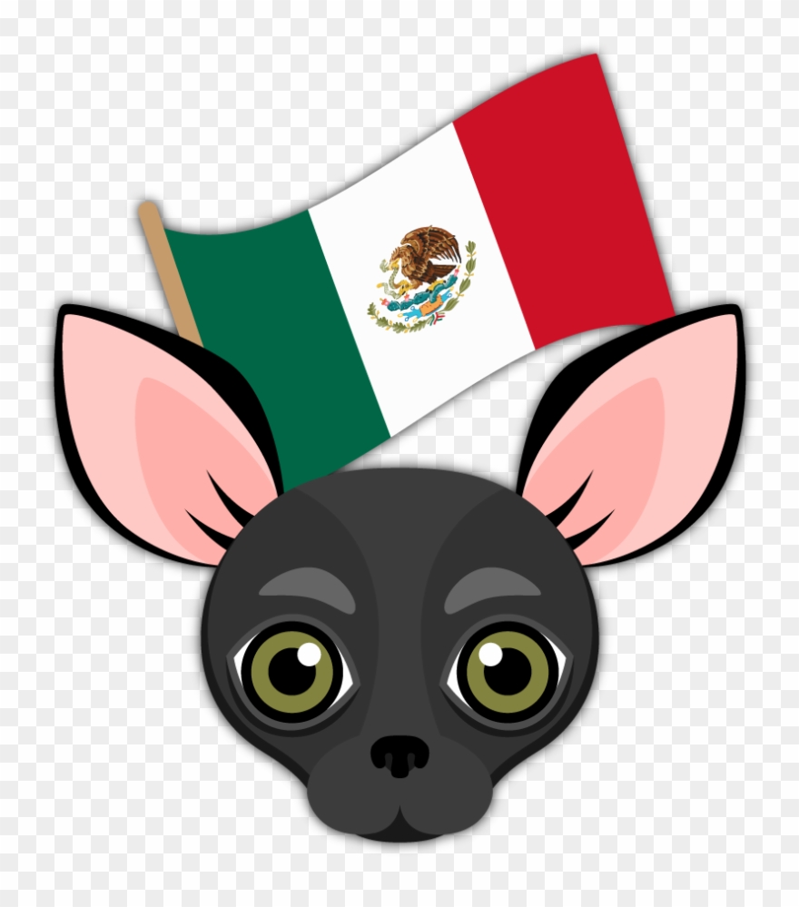 Black Chihuahua Emoji Stickers For Imessage Are You - Mexico National Country Flag Coaster Set Clipart