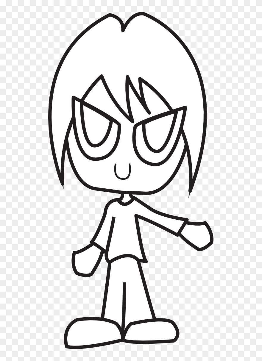 Boy Black White Line Hunky Dory Svg Colouringbook - Bad Boy Cartoon Png Clipart