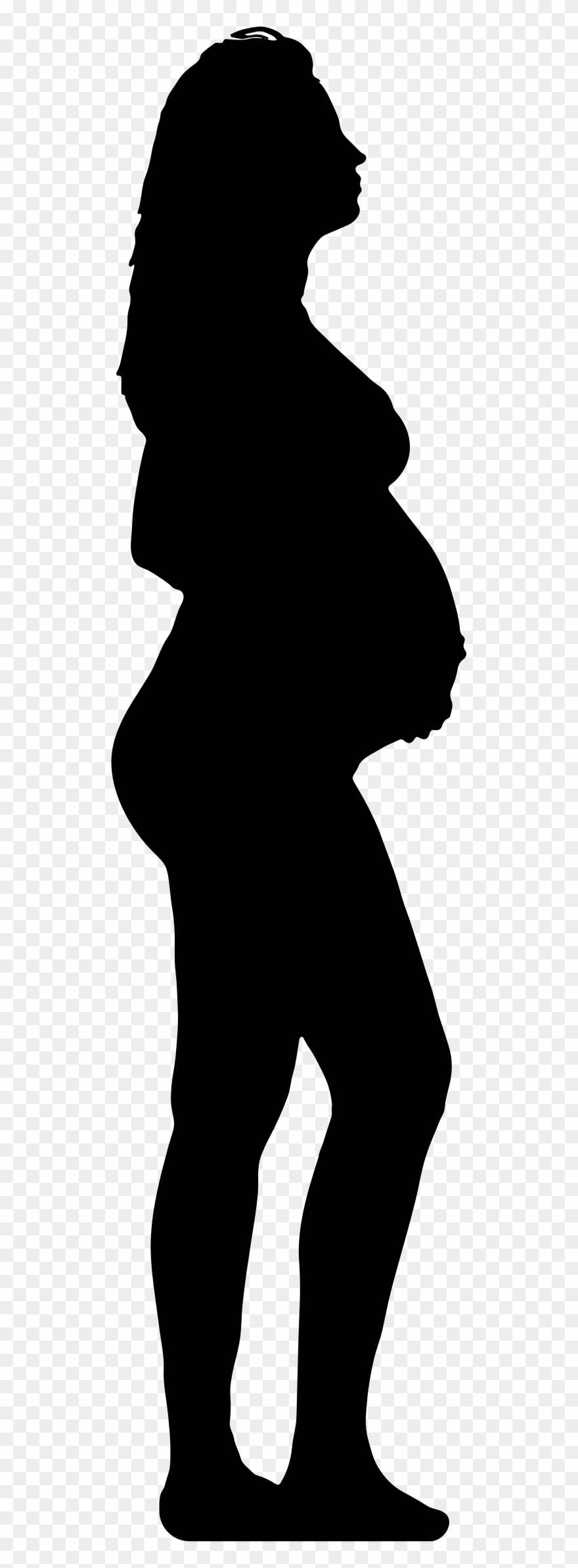 Big Image - Pregnant Women Silhouette Clipart