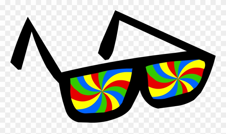Free Items - Club Penguin Swirly Glasses Cutout Clipart