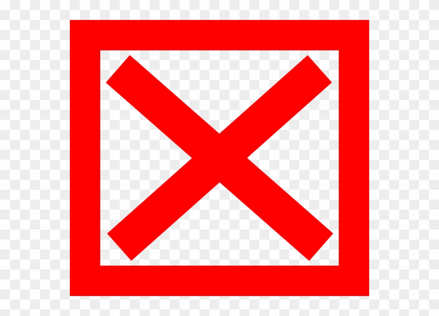 Download Red X In Box Clipart 641499 PinClipart