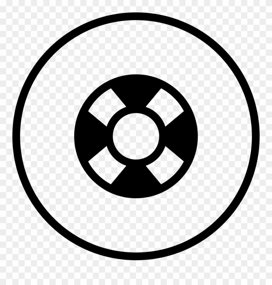 Lifeguard Circular Button Symbol - Icon Clipart