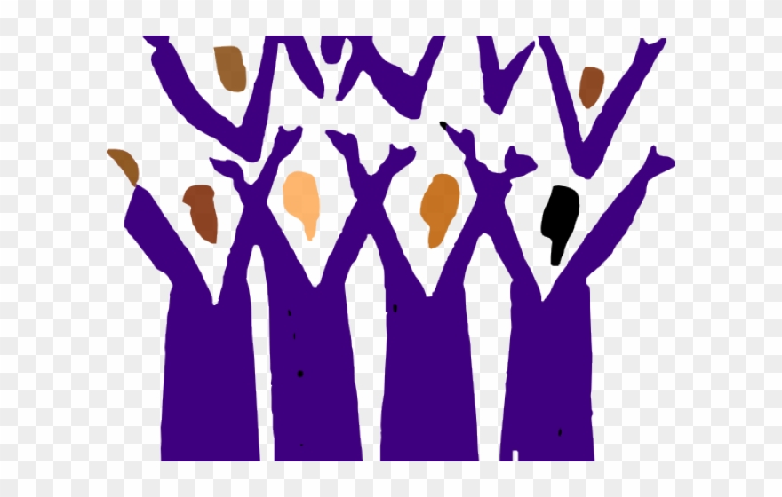 Worship Cliparts - Black Choir - Png Download