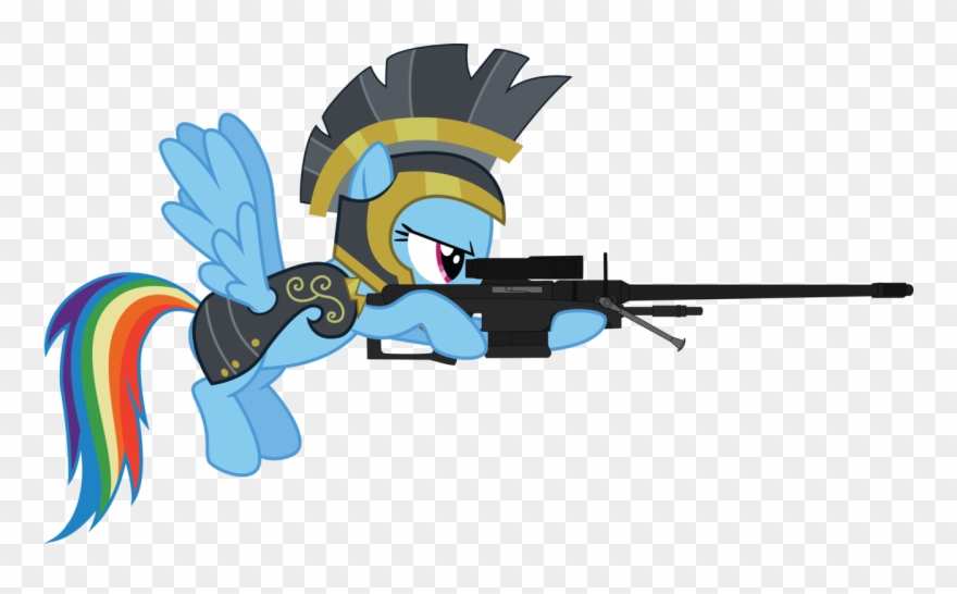 Armor Clipart Spartan Armor - My Little Pony With Gun - Png Download
