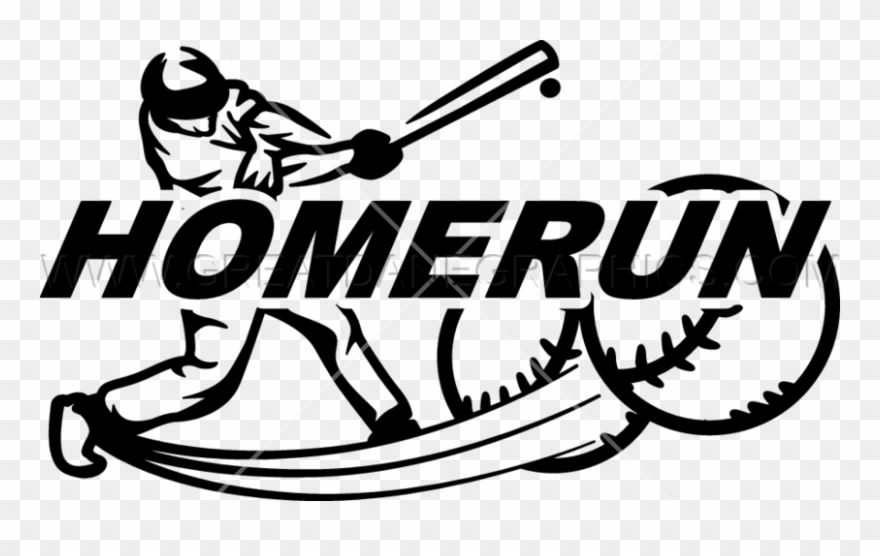 Home Run Swoosh - Home Run Baseball Clipart - Png Download