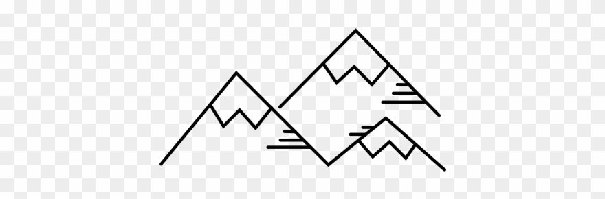 Mountain Range Rubber Stamp - Mountain Range Clipart