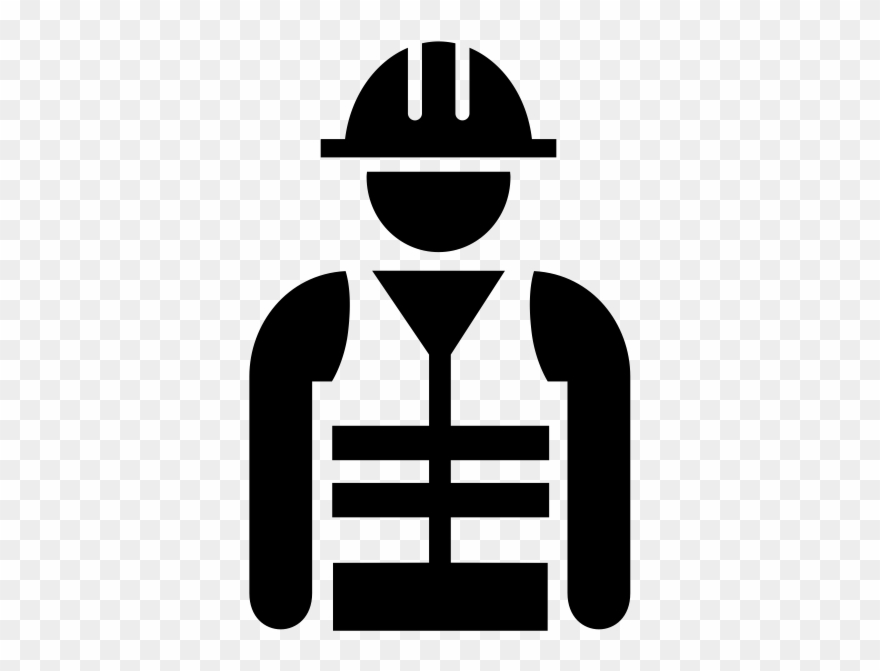 Hard Hat Worker Rubber Stamp - Symbol Civil Engineering Logo Clipart