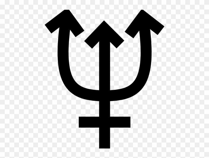 Free Vector Neptune Symbol Clip Art - Pisces Symbol - Png Download