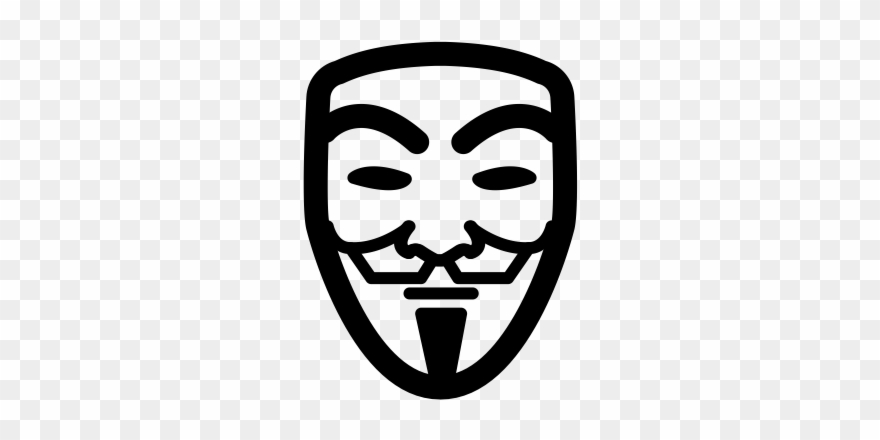 Guy Fawkes Mask Rubber Stamp - Avatar Anonymous Clipart