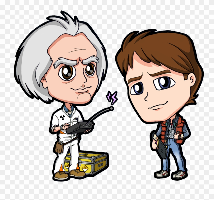 Download 1985 Back To The Future Doc Brown Marty Mcfly By Zphal - Back