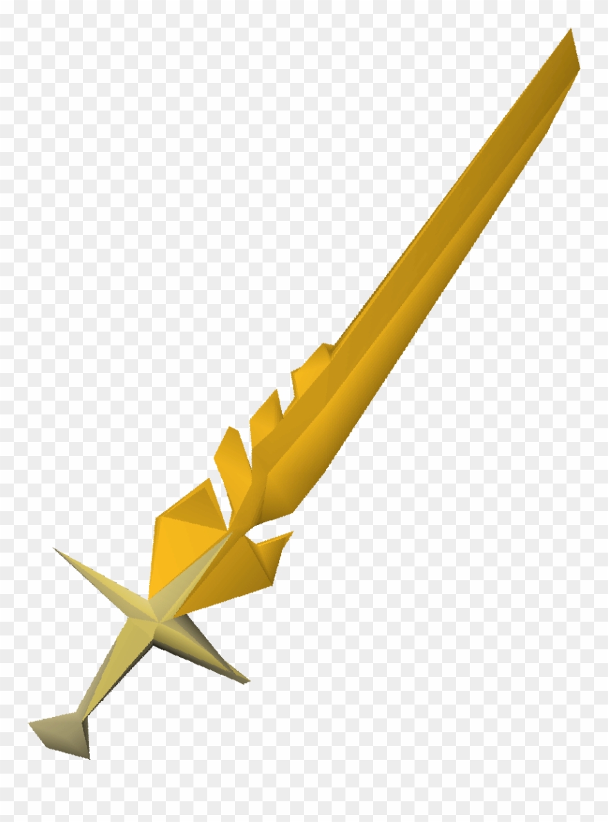 Saradomin's Blessed Sword Is A Two-handed Sword Which - Yellow Sword Clipart