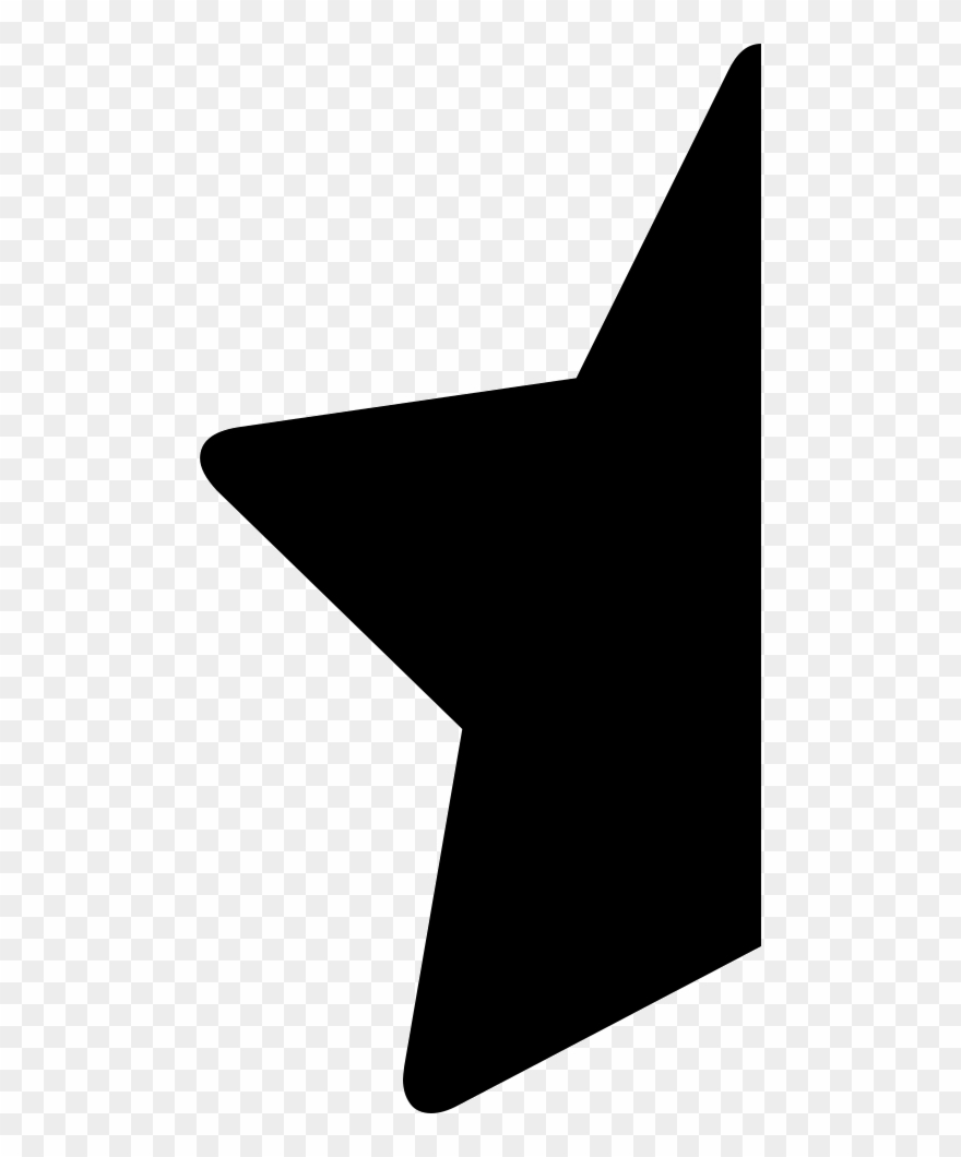 Half Star Shape Comments - Icon Clipart
