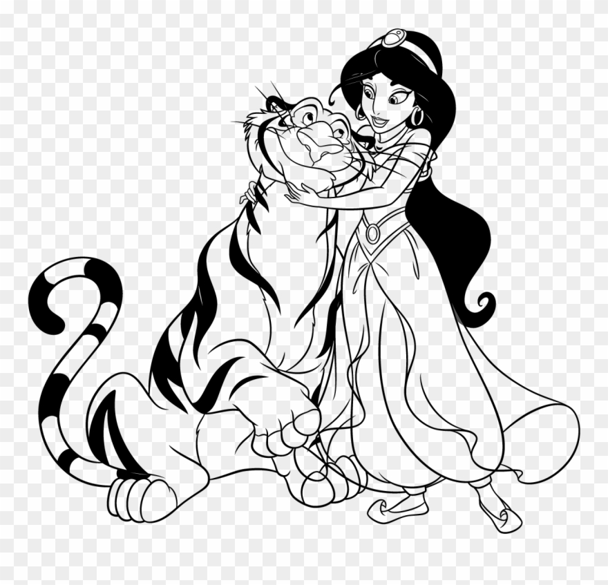 Drawn Tigres Tear - Vaiana Ausmalbild Clipart