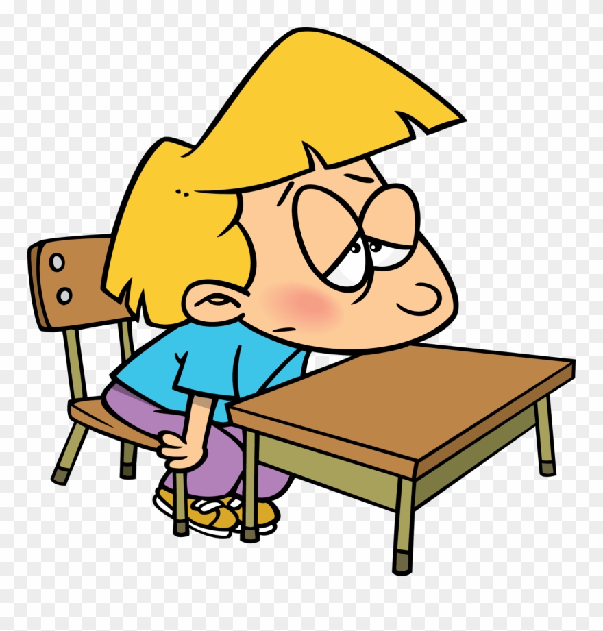 Picture Royalty Free Download Cartoon Boredom Clip - Bored Student Cartoon - Png Download