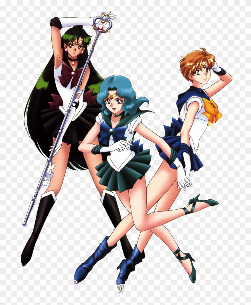 Sailor Moon S Sailor Uranus Sailor Neptune Sailor Pluto - Sailor Neptune And Uranus Clipart