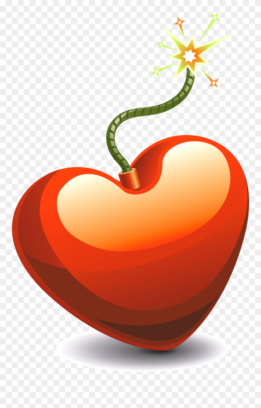 Heart Bomb Hires Copy - Heart Bomb Clipart - Png Download