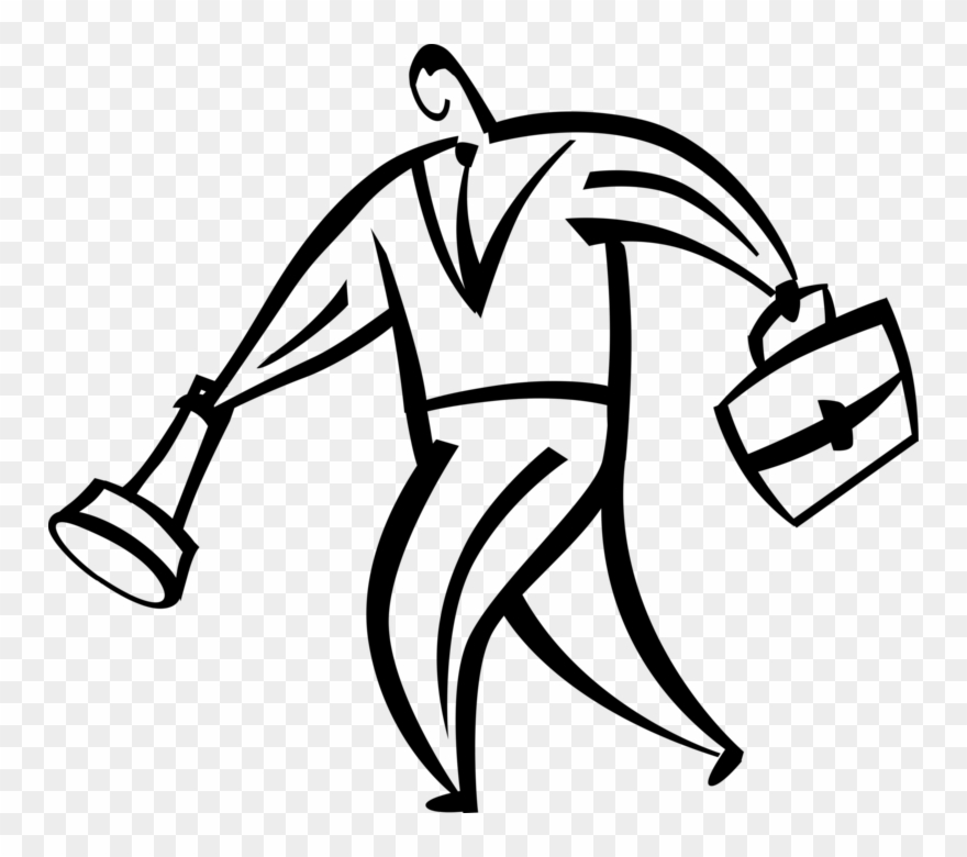 Entrepreneur With Briefcase Image - Vector Graphics Clipart