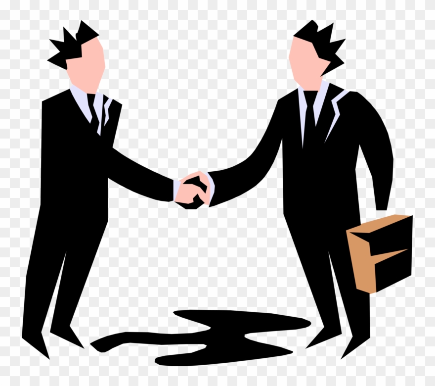 Entrepreneur Shakes Hands With Client Vector Image - Transparent Handshake Gif Clipart