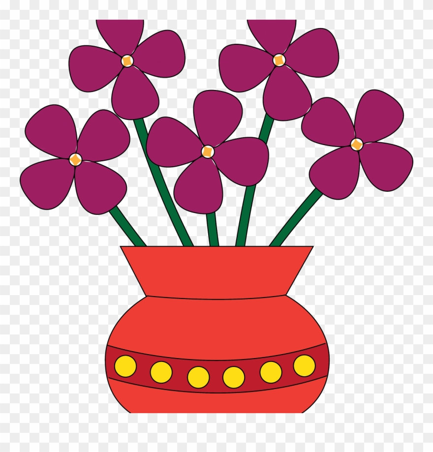 Download Clipart Vase - Vase With Flowers Clipart - Png Download
