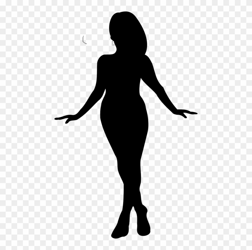 Toe - Plus Size Model Silhouette Clipart