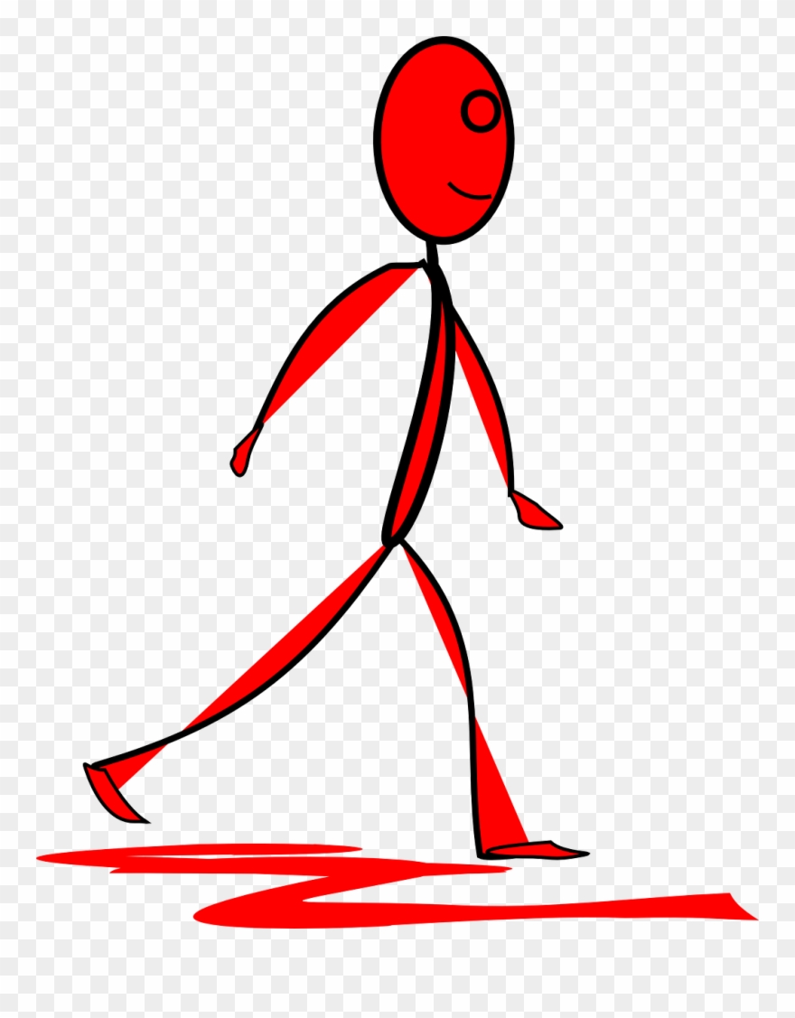 Stick Man Walking Clipart