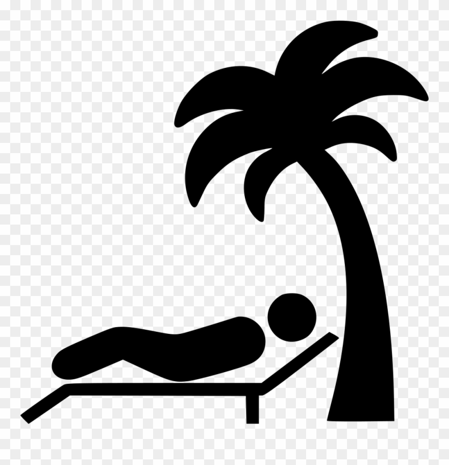 Lying On Svg Icon Clip Art Freeuse Library - Icon Em Png Beach Transparent Png