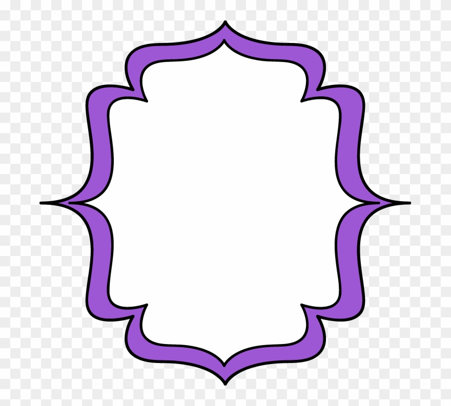 Purple Double Bracket Frame - Pink Bracket Frame Png Clipart