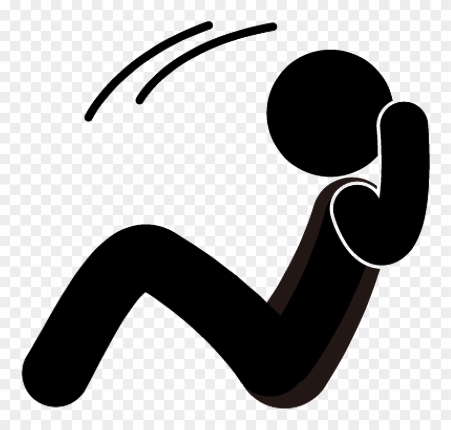 Sit-ups - Free Material - Pictogram - Exercise Clip Art Png Transparent Png