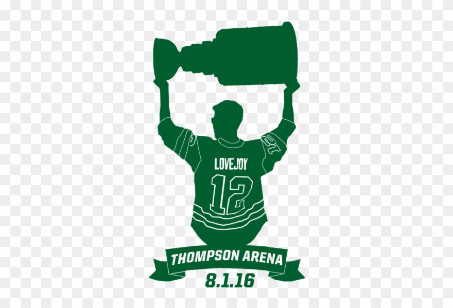 Several Current Members Of The Big Green Hockey Teams - Illustration Clipart