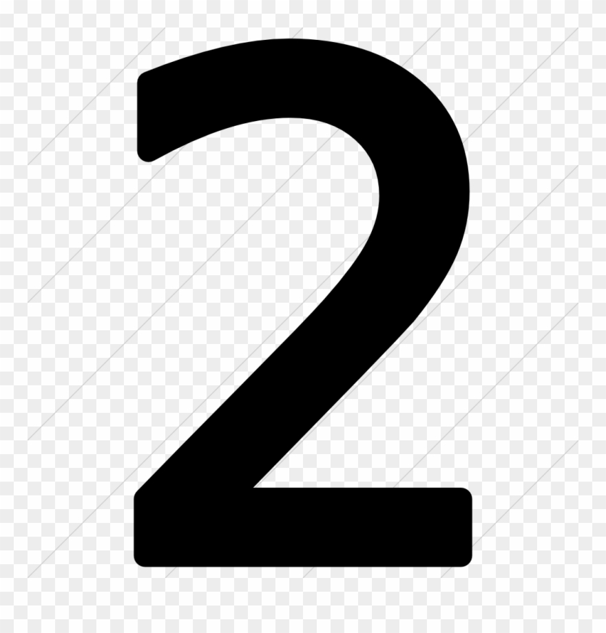Clip Art Images - Number Two Black - Png Download