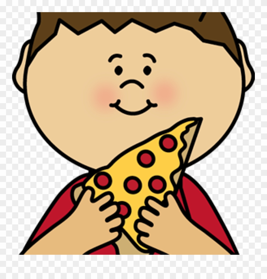 Eating Pizza Clipart Boy Eating Pizza Postacie Do Opisania - Blow Bubble Gum Clip Art - Png Download