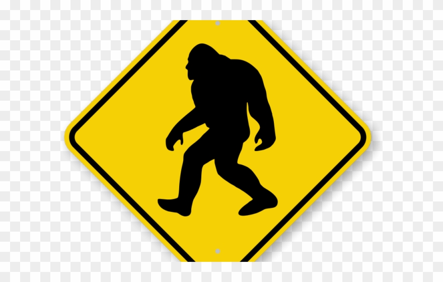 Sasquatch Clipart Transparent - Winding Road Sign Png