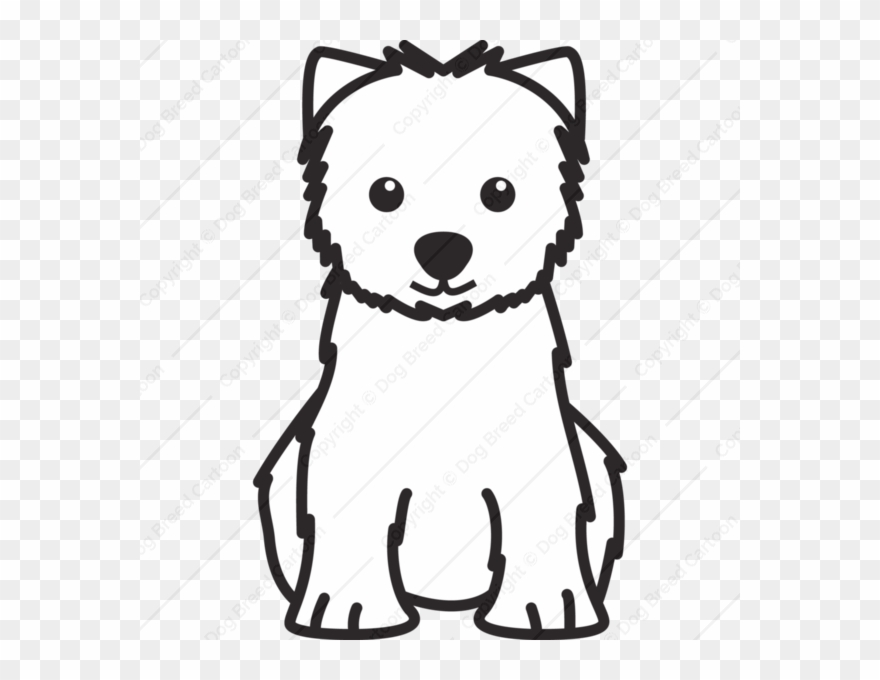 West Highland White Terrier Clipart Png - Cairn Terrier Coloring Pages Transparent Png