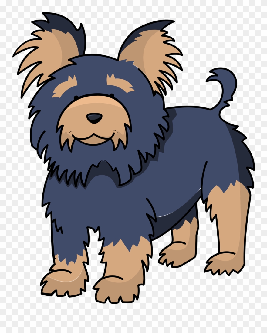 Free Cute Yorkshire Terrier Clip Art - Yorkshire Terrier Cartoon Png Transparent Png