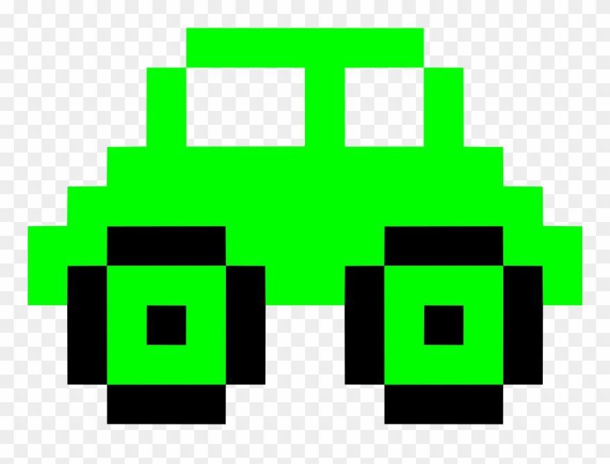 Car Drawing Pixel Art Pixelation Green - Pixel Art Hamburger Facile Clipart