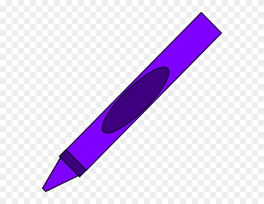 Purple Crayon Clip Art - Png Download