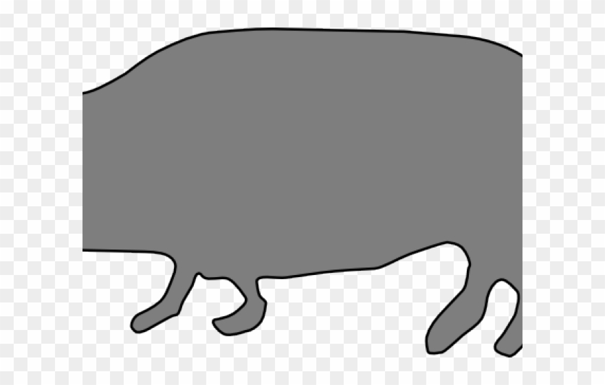 Gray Clipart Pig - Clip Art - Png Download