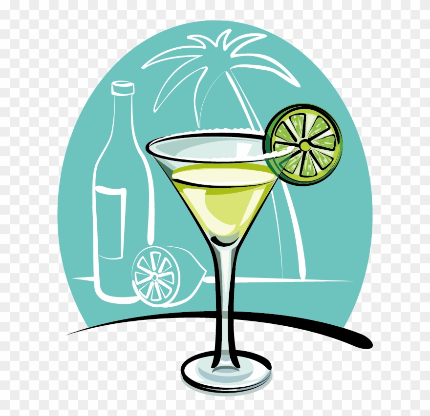 Margarita Drawing Royalty Free Clip Art Hand - Dibujos De Cocteles Animados - Png Download