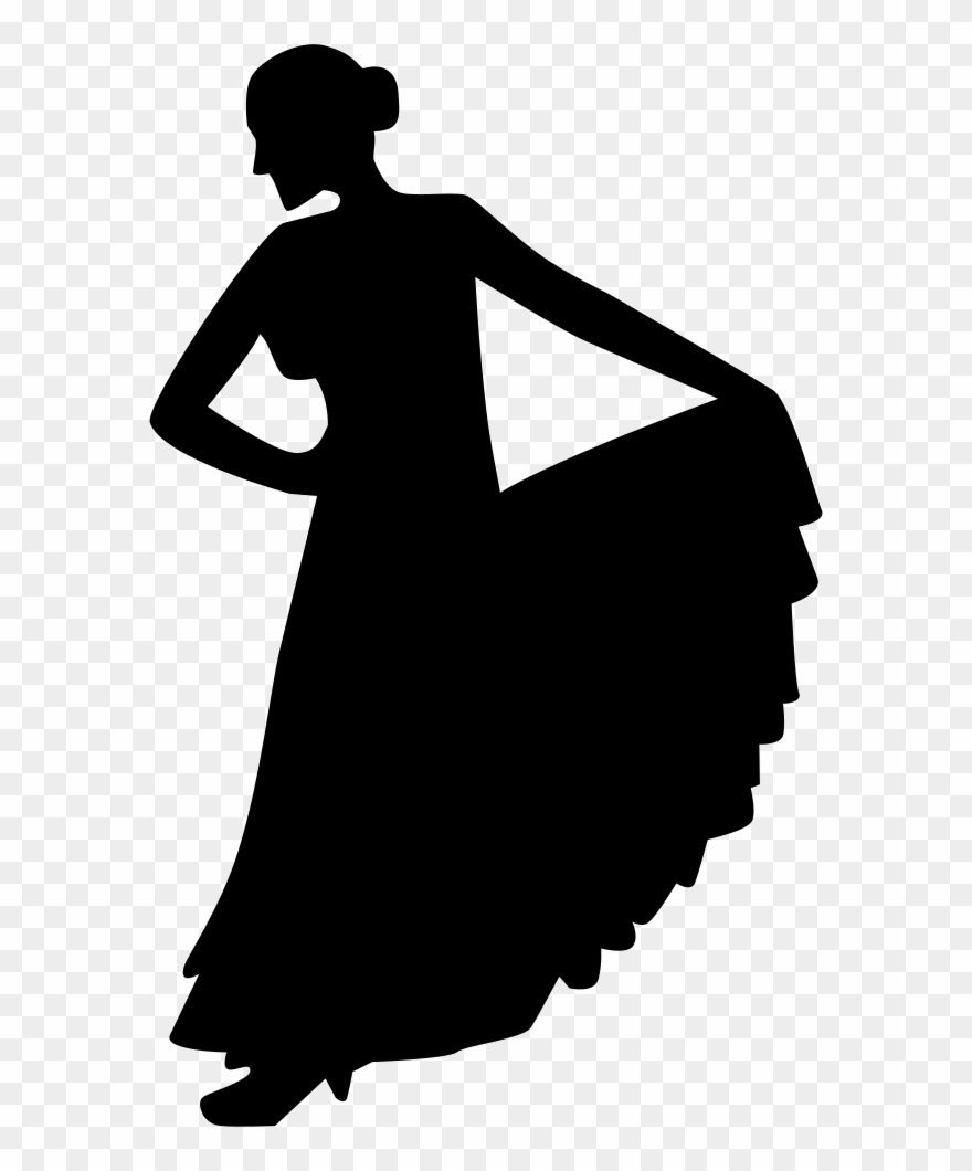 Flamenco Female Dancer Silhouette Comments - Dance Clipart