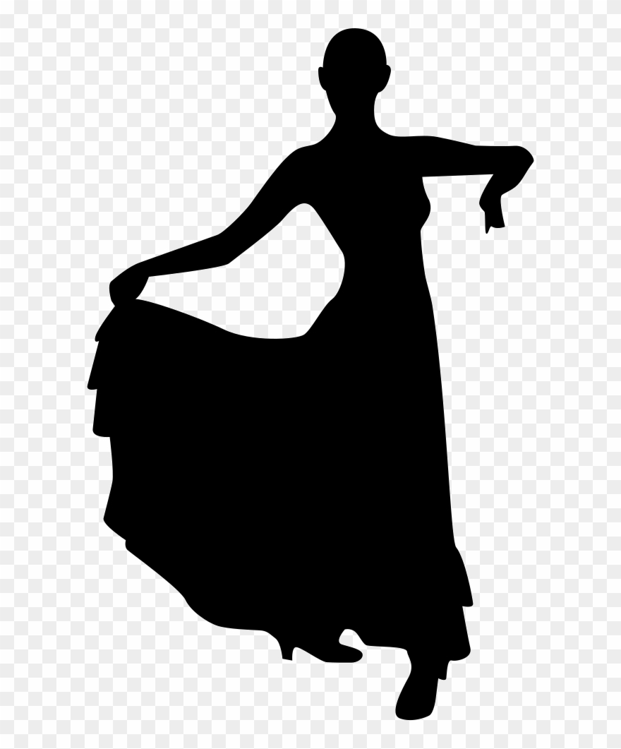 Flamenco Female Dancer Comments - Bailarina Flamenco Blanco Y Negro Clipart