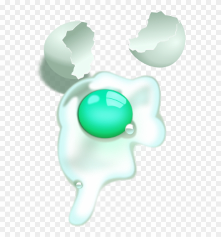 Broken Egg Spilt - Over Easy Egg Clip Art - Png Download